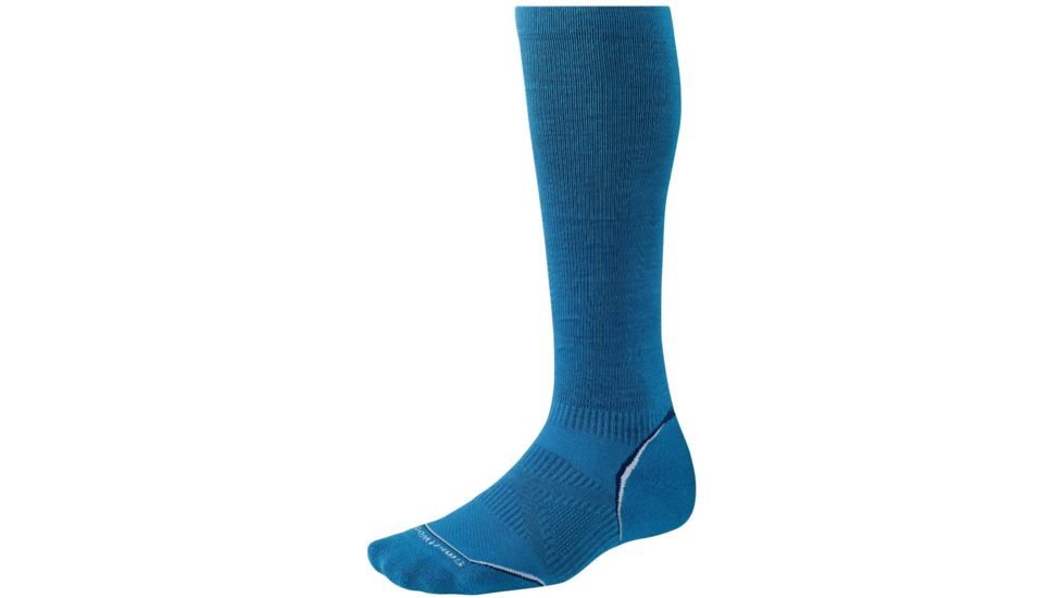 Smartwool PhD Run Graduated Compression Light Sock - Men's-Arctic Blue-Large