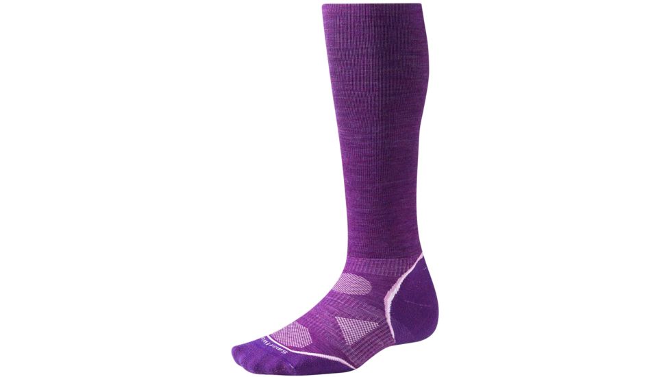 Smartwool PhD Run Graduated Compression Light Sock - Women's-Purple Dahlia-Small