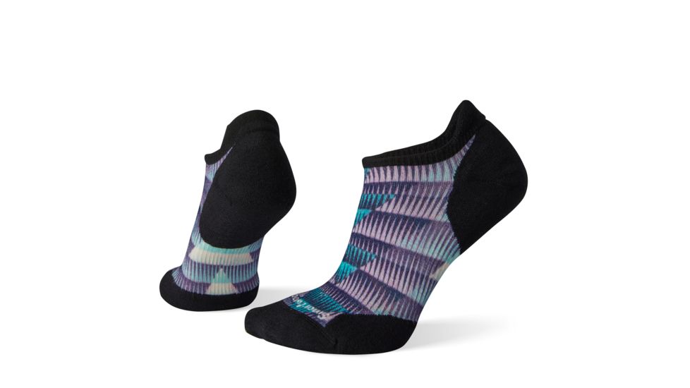 Smartwool PhD Run Light Elite Chevron Print Micro Socks - Womens, Wave Blue, Large, SW001233D24-L