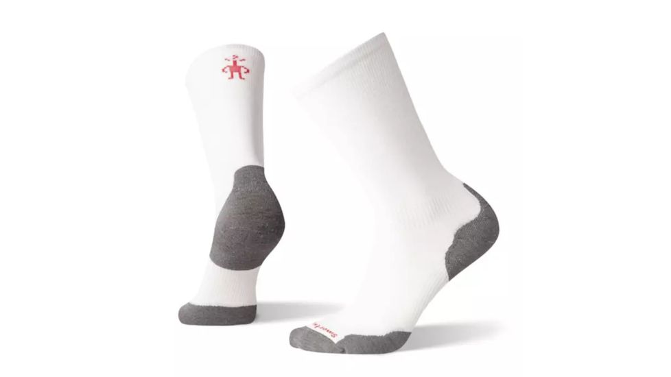 Smartwool PhD Run Light Elite Crew Socks - Mens, White, Extra Large, SW001437122-XL