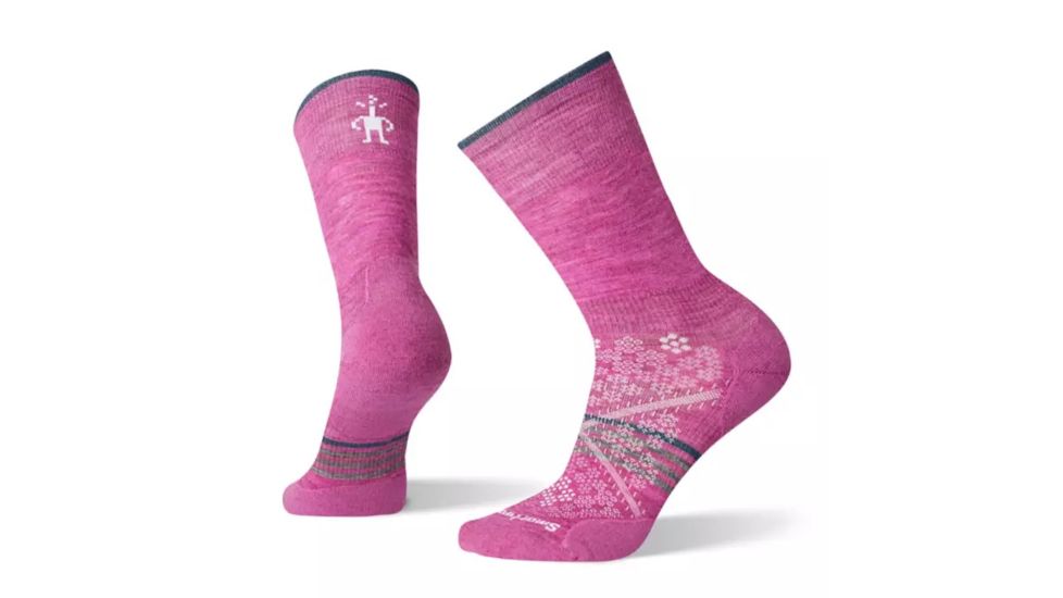 Smartwool PhD Run Light Elite Crew Socks - Womens, Meadow Mauve, Large, SW001438A22-L