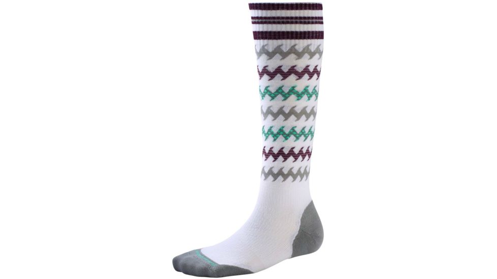 Smartwool PhD Run Light Elite Knee High Sock - Women's-White-Medium