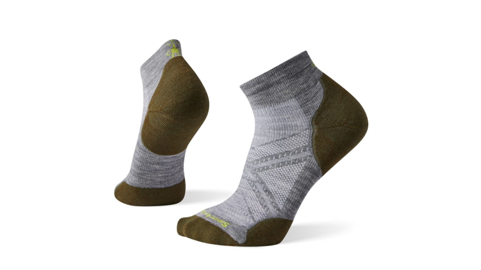 Smartwool PhD Run Light Elite Low Cut Socks, Lunar Gray, Extra Large, SW0SW243E47-XL