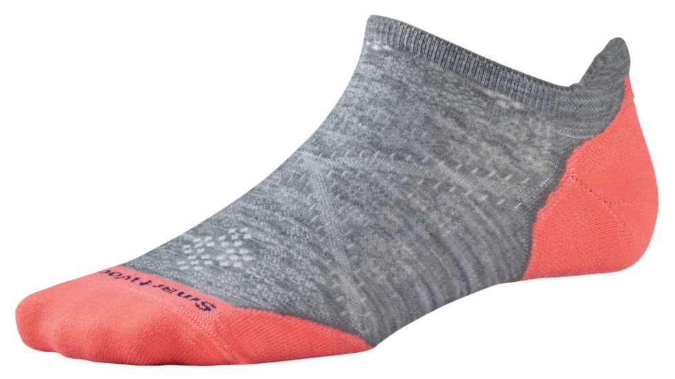 Smartwool PhD Run Light Elite Micro Sock - Women's-Light Gray-Large