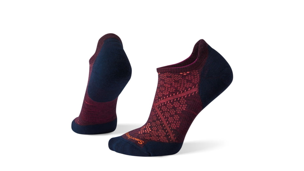 Smartwool PhD Run Light Elite Micro Socks - Womens, Bordeaux/Deep Navy, Medium, SW0SW210F11-M