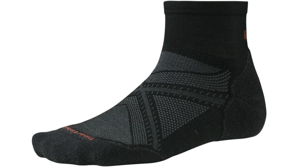 Smartwool PhD Run Light Elite Mini Sock - Men's-Black-X-Large