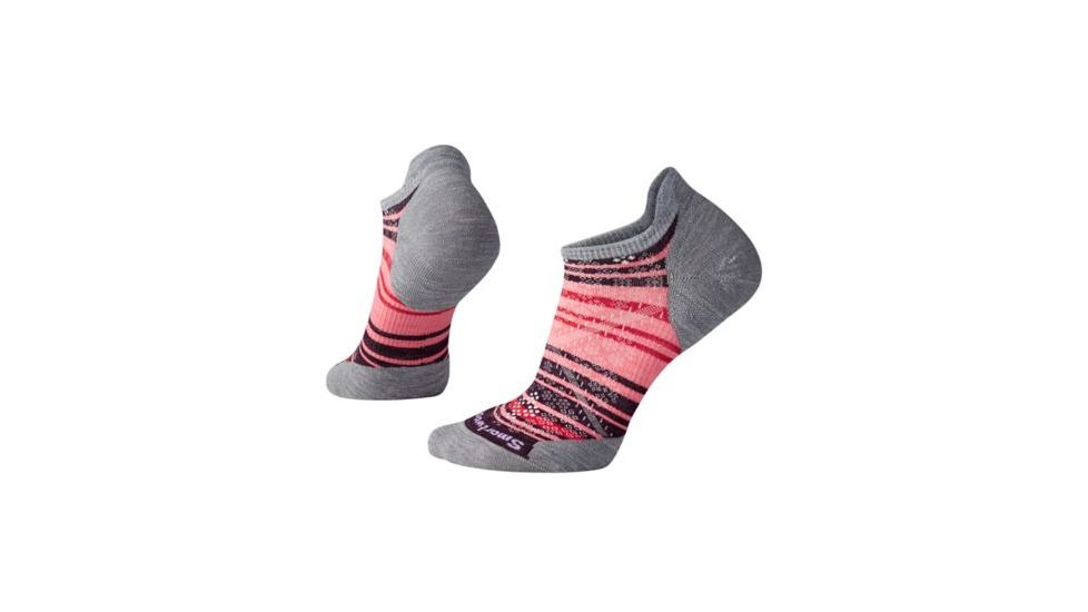 Smartwool PhD Run Light Elite Striped Micro Sock - Women's, Light Gray, Large SW000772039-L
