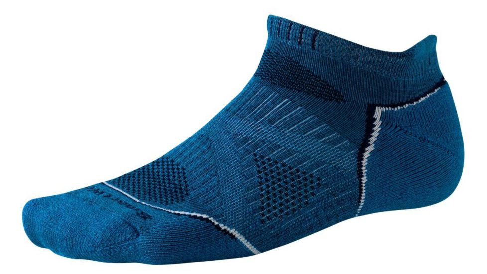Smartwool PhD Run Light Micro Sock - Men's-Arctic Blue-Medium