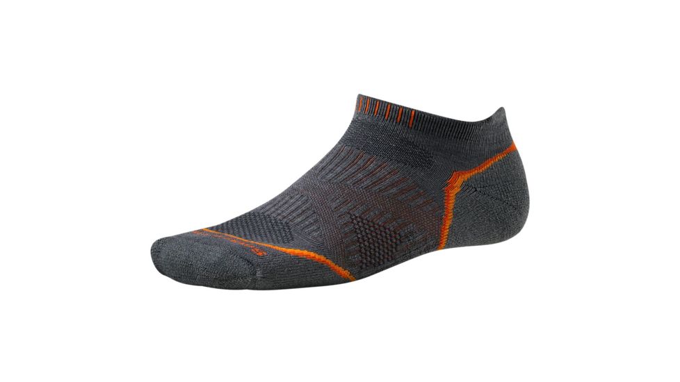 Smartwool PhD Run Light Micro Sock - Men's-Graphite-X-Large
