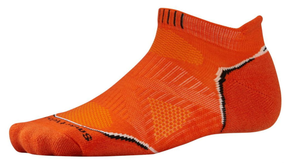 Smartwool PhD Run Light Micro Sock - Men's-Orange-X-Large