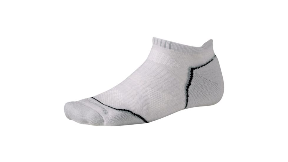 Smartwool PhD Run Light Micro Sock - Men's-Silver Gray Heather-X-Large