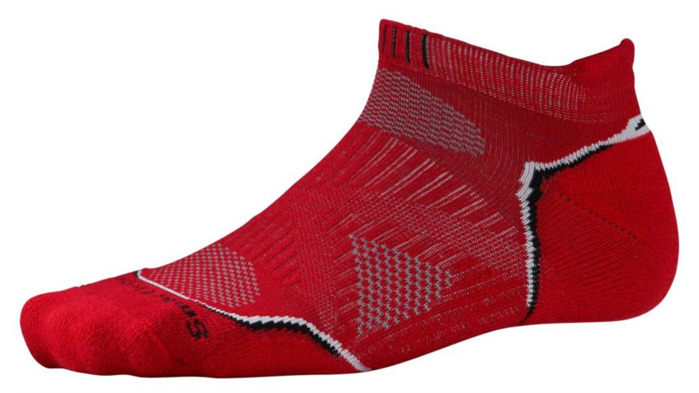 Smartwool PhD Run Light Micro Sock - Men's-Bright Red-Large