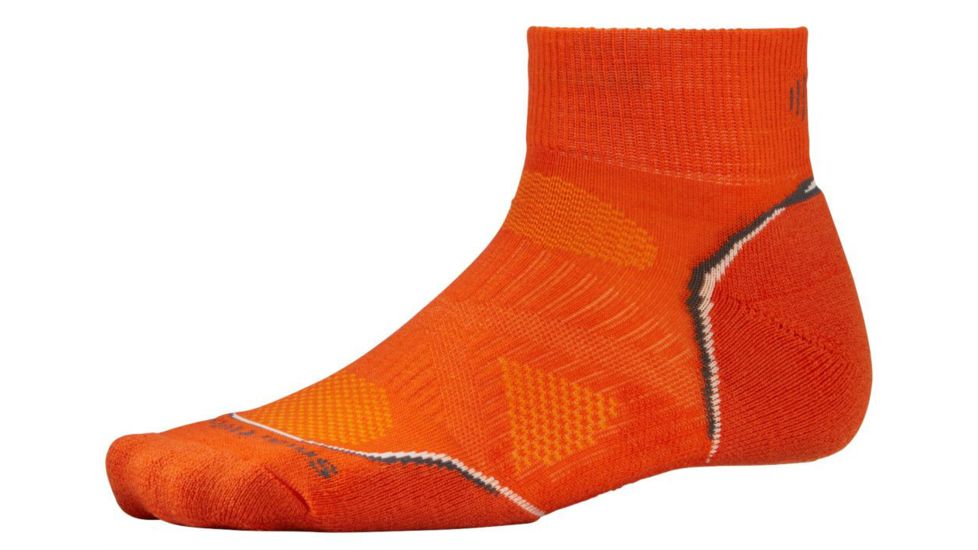Smartwool Phd Run Light Mini Sock - Men's-Orange-X-Large