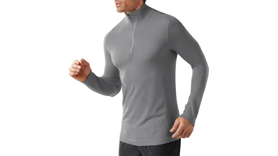Smartwool PhD Run Long Sleeve Half Zip - Men's-Alloy-Large