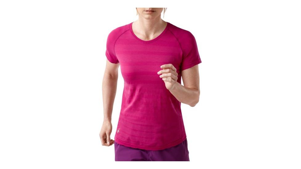 Smartwool PhD Run Short Sleeve Crew - Women's-Berry-Large