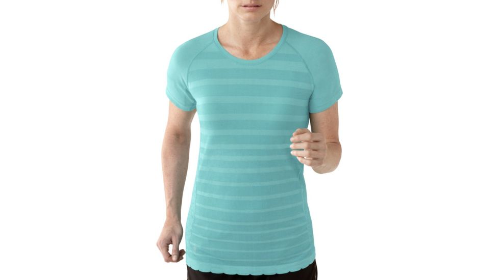 Smartwool PhD Run Short Sleeve Crew - Women's-Clearwater-X-Small