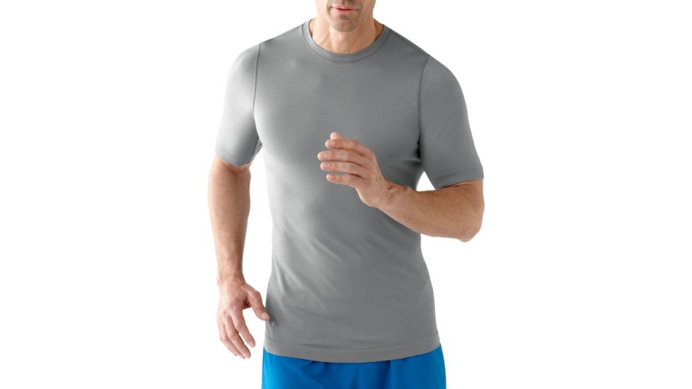 Smartwool PhD Run Short Sleeve Top - Men's-Alloy-Small