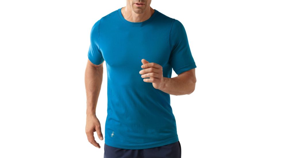 Smartwool PhD Run Short Sleeve Top - Men's-Arctic Blue-Small