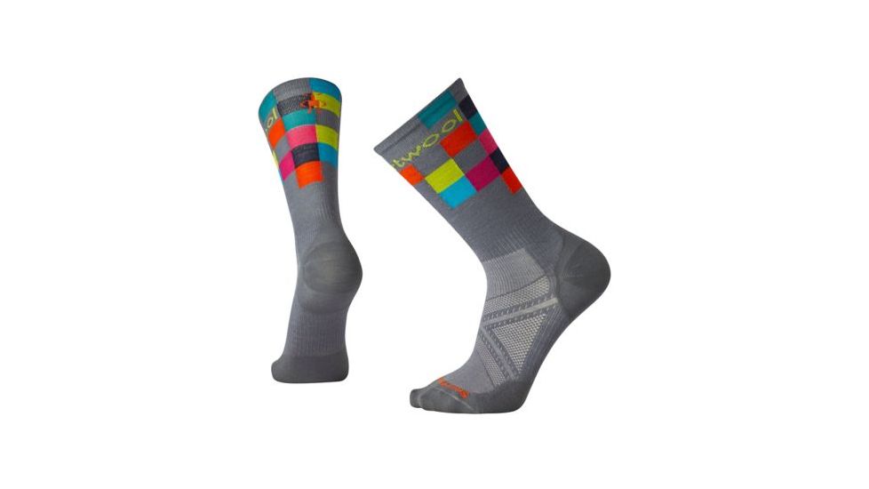 Smartwool PhD Run Ultra Light Logo Crew Sock - Men's, Graphite, Small SW001137018-S
