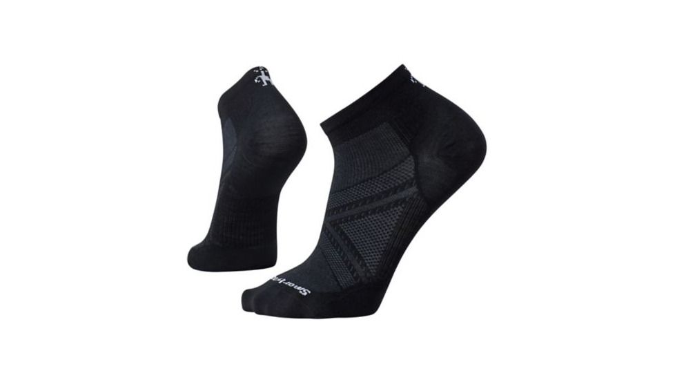 Smartwool PhD Run Ultra Light Low Cut Socks, Black, Large, SW001406001-L