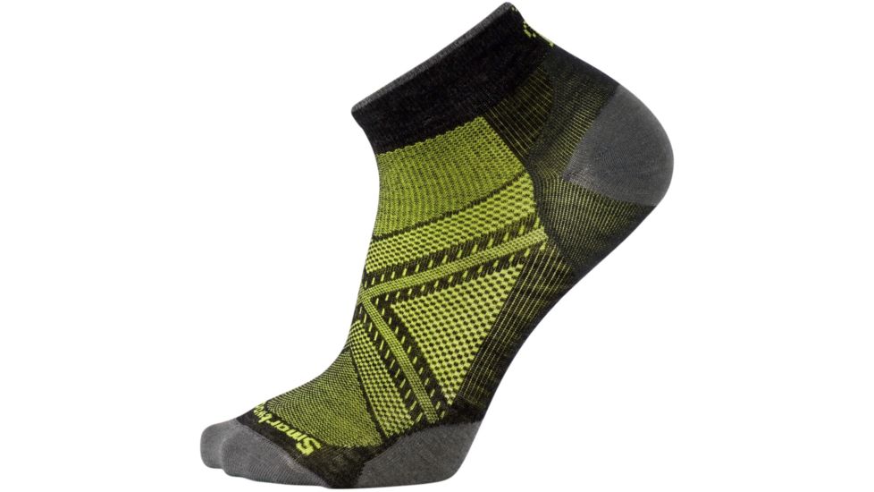Smartwool PhD Run Ultra Light Low Cut Sock - Men's-Charcoal-Large
