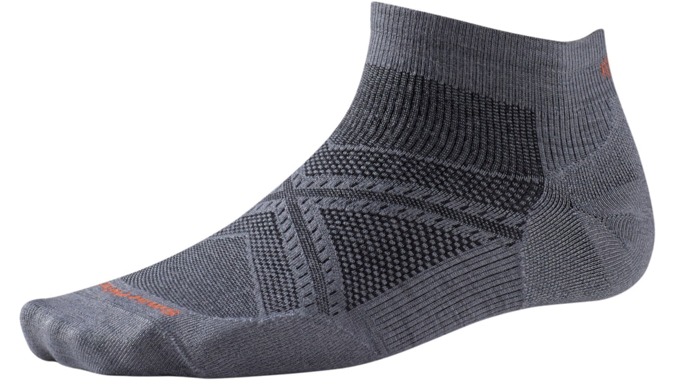 Smartwool PhD Run Ultra Light Low Cut Sock - Men's-Graphite-Large