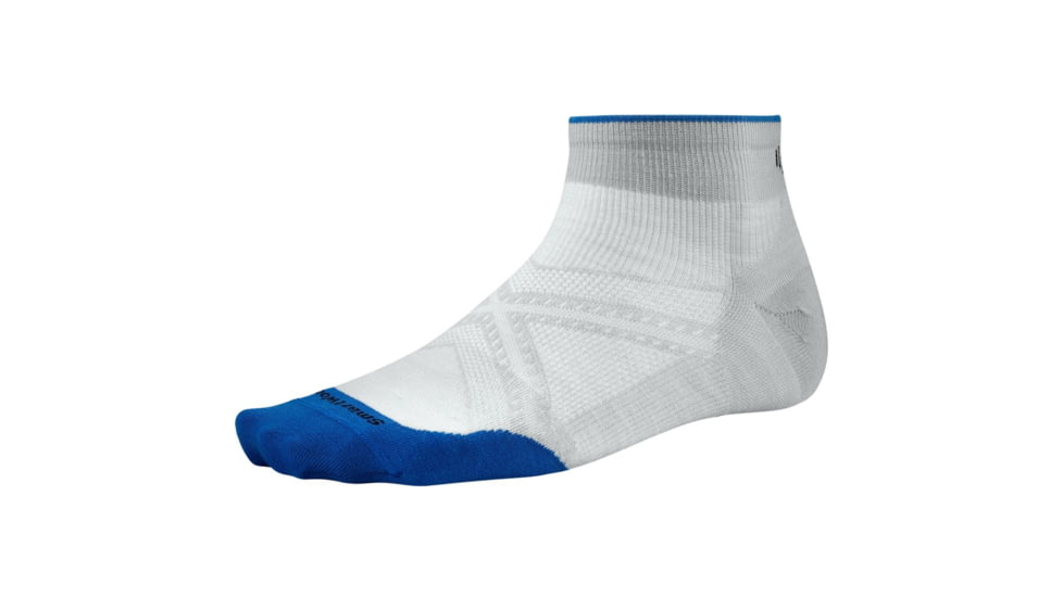 Smartwool PhD Run Ultra Light Low Cut Sock - Men's-Silver-Large