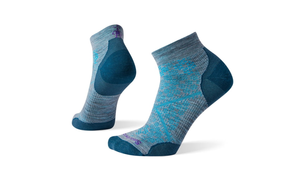 Smartwool PhD Run Ultra Light Low Cut Socks - Womens, Lunar Gray, Medium, SW001409E47-M