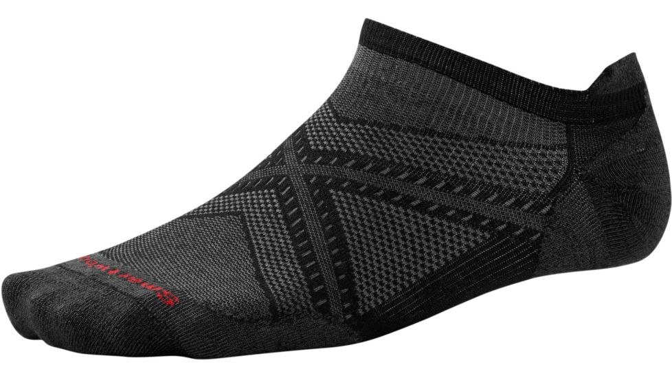 Smartwool PhD Run Ultra Light Micro Sock - Men's-Black/Black-X-Large