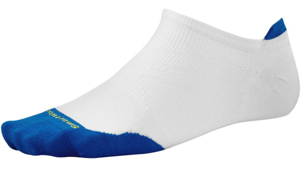 Smartwool PhD Run Ultra Light Micro Sock - Men's-Blue/White-Large