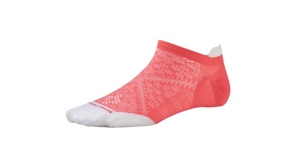 Smartwool PhD Run Ultra Light Micro Sock - Women's-Bright Coral-Large