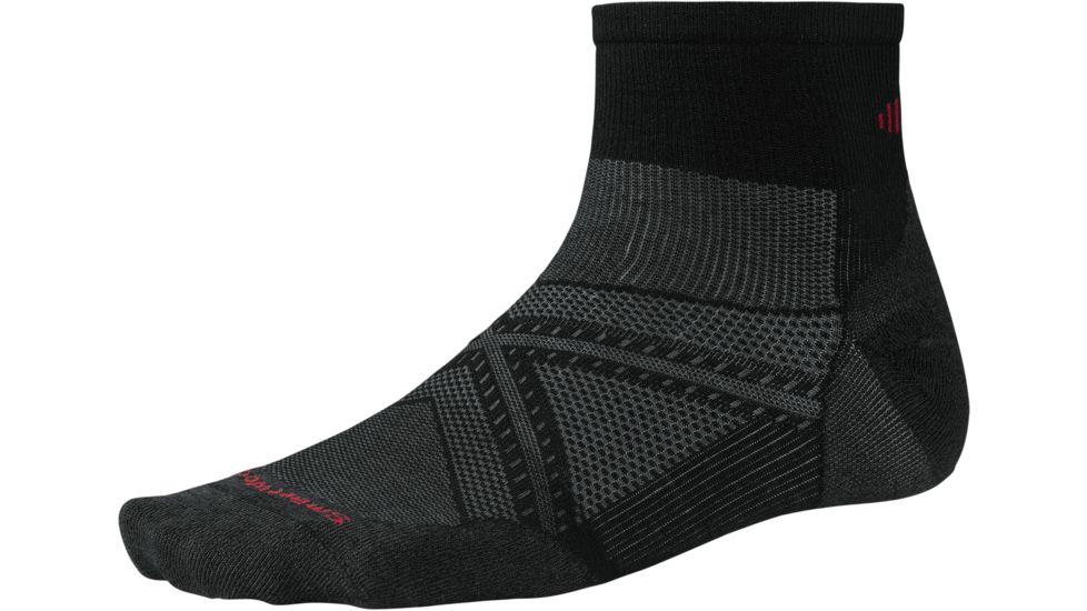 Smartwool PhD Run Ultra Light Mini Sock - Men's -Black-Medium