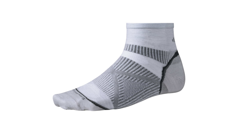 Smartwool PhD Run Ultra Light Mini Sock - Men's -Silver-X-Large