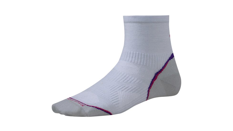 Smartwool PhD Run Ultra Light Mini Sock - Womens-Silver-Large