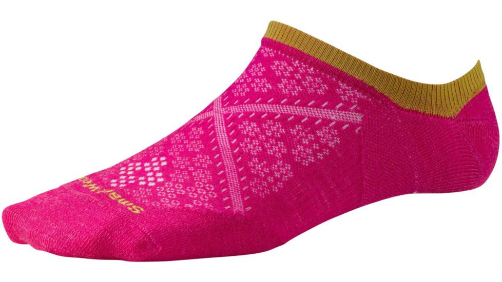 Smartwool PhD Run Ultra Light No Show Sock - Womens-Bright Pink-Small