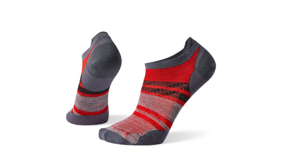 Smartwool PhD Run Ultra Light Pattern Micro Socks, Tandoori Orange, Large, SW001403823-L