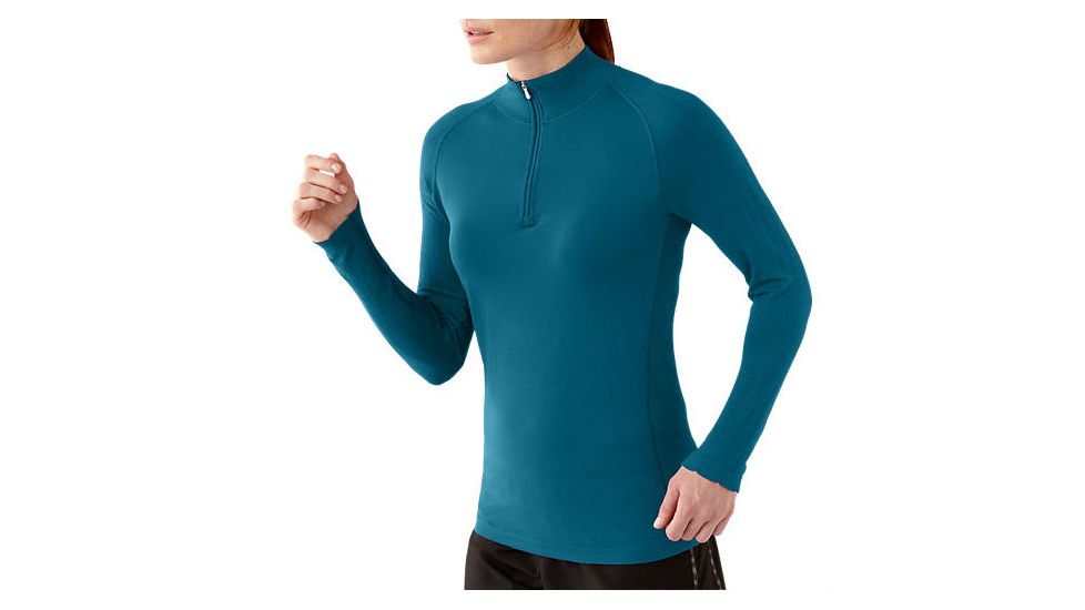 Smartwool PhD Run Zip T - Women's-Deep Sea-X-Small