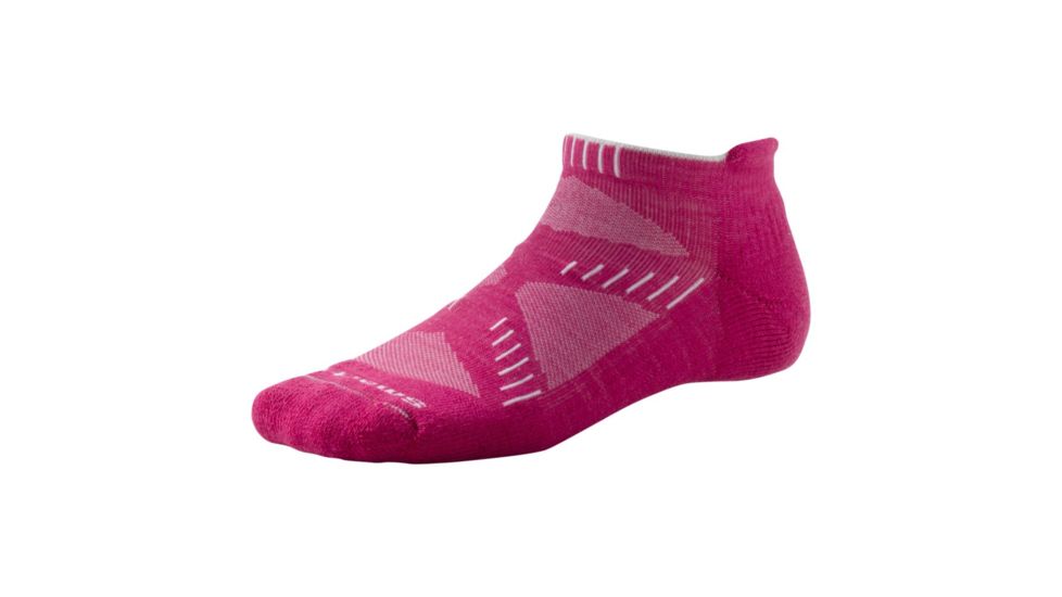 Smartwool PhD Running Light Micro Sock - Women's-Peony-Medium