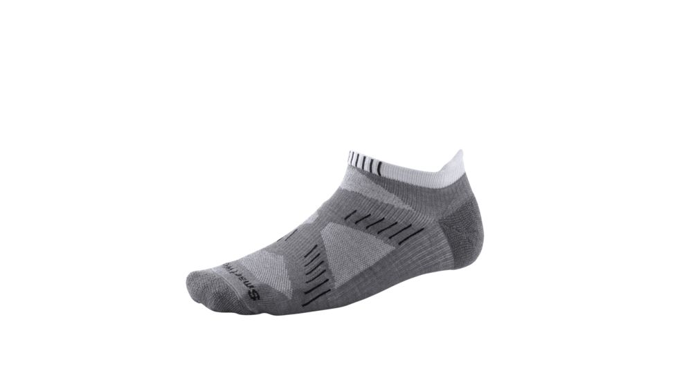 Smartwool PhD Running Ultra Light Micro Sock - Men's-Large-Graphite/Silver