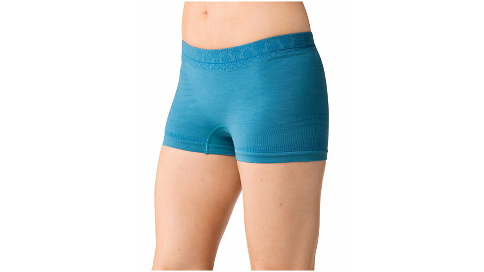 Smartwool PhD Seamless Boy Short - Women's-Glacial Blue-X-Large