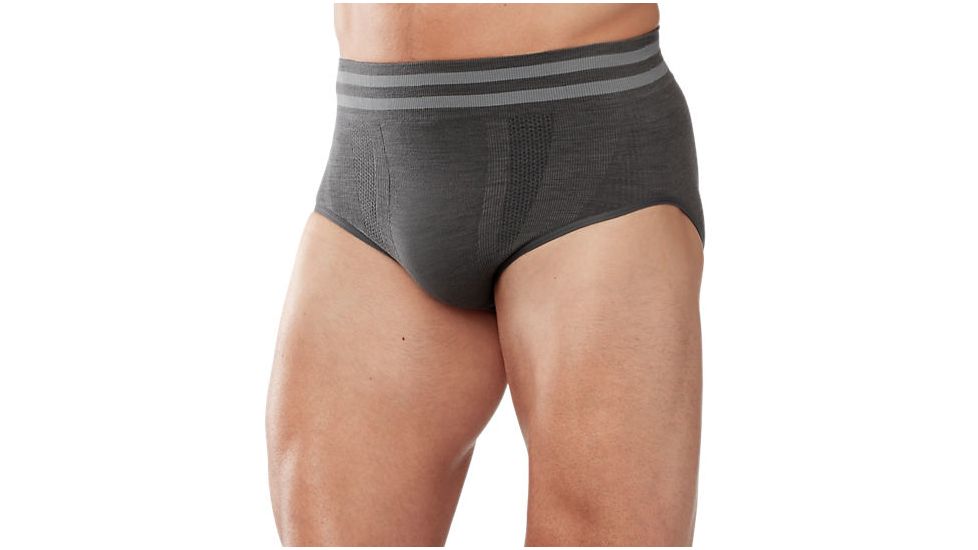 Smartwool PhD Seamless Brief, Graphite, Medium, SW016014018M