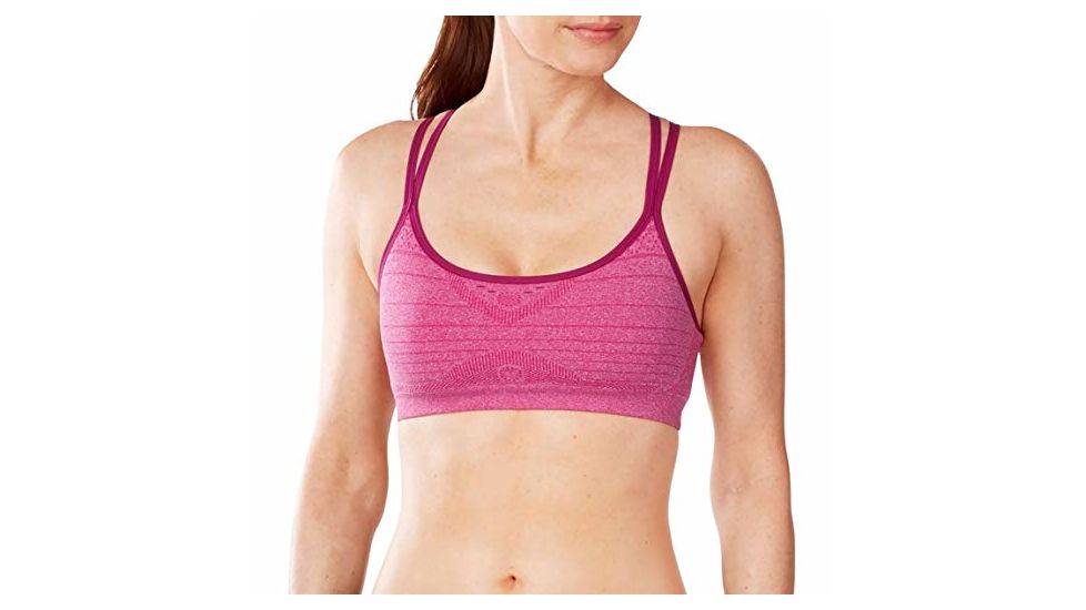 Smartwool PHD Seamless Double Strappy Bra - Women's, Berry Heather, Medium, SW0SO165314M