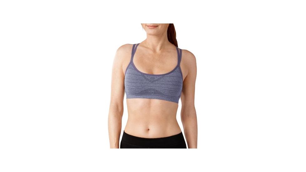Smartwool PhD Seamless Double Strappy Bra - Womens, Desert Purple Heather, Extra Large, SW0SO165285XL