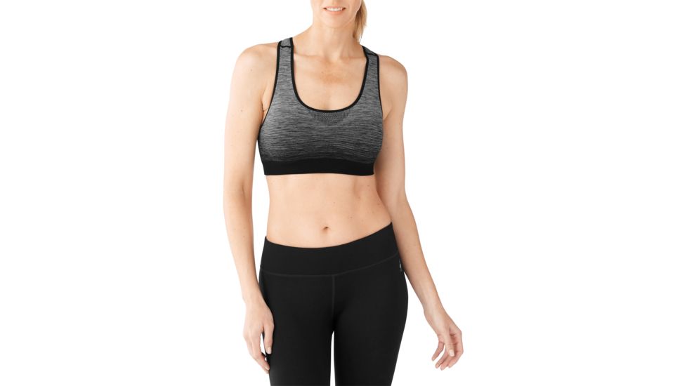 Smartwool PhD Seamless Racerback Bra Womens, Black, L, SW016024001-L