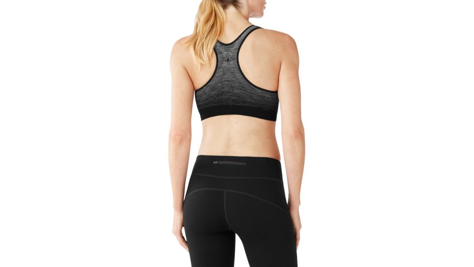 Smartwool PhD Seamless Racerback Bra Womens, Black, L, SW016024001-L