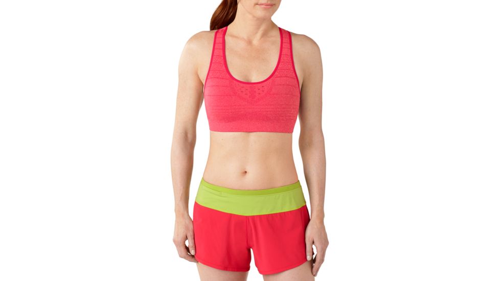 Smartwool PhD Seamless Racerback Bra - Womens-Hibiscus Heather-X-Small