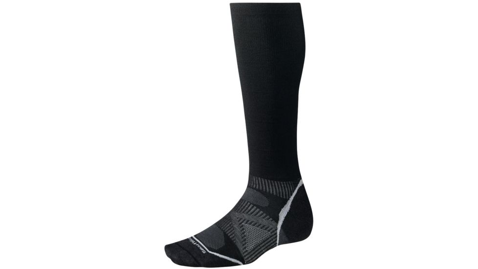 Smartwool PhD Ski Graduated Compression Ultra Light Sock - Mens-Black-Large