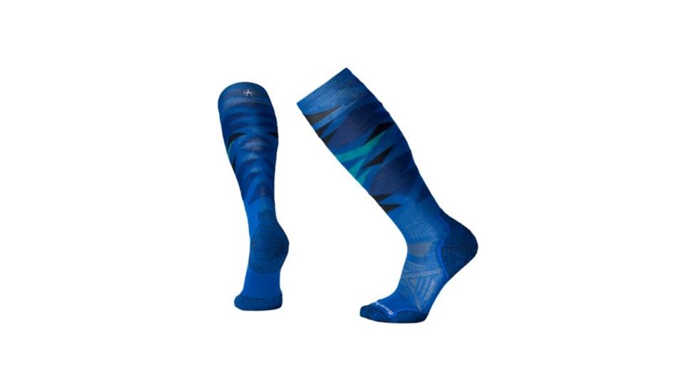 Smartwool PhD Ski Light Pattern Sock - Men's, Bright Blue, Medium SW001090378-M