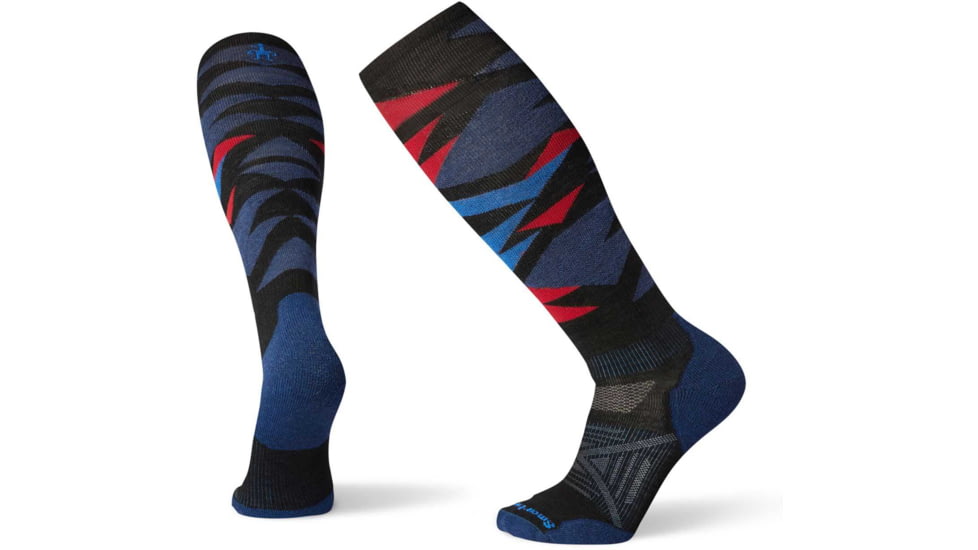 Smartwool PhD Ski Light Pattern Sock - Mens, Black/Dark Navy, Large, SW001090105-B/DNAL