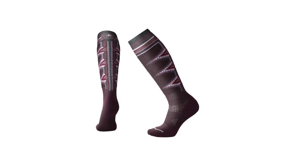 Smartwool PhD Ski Light Pattern Sock - Women's, Bordeaux, Small SW001331590-S